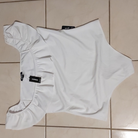 Express Tops - White Express Bodysuit